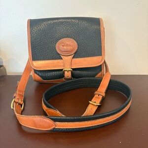 Dooney & Bourke Black and Brown Leather Crossbody Bag